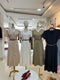 V-neck Short Sleeves Button Down Belted Dress With Pocket